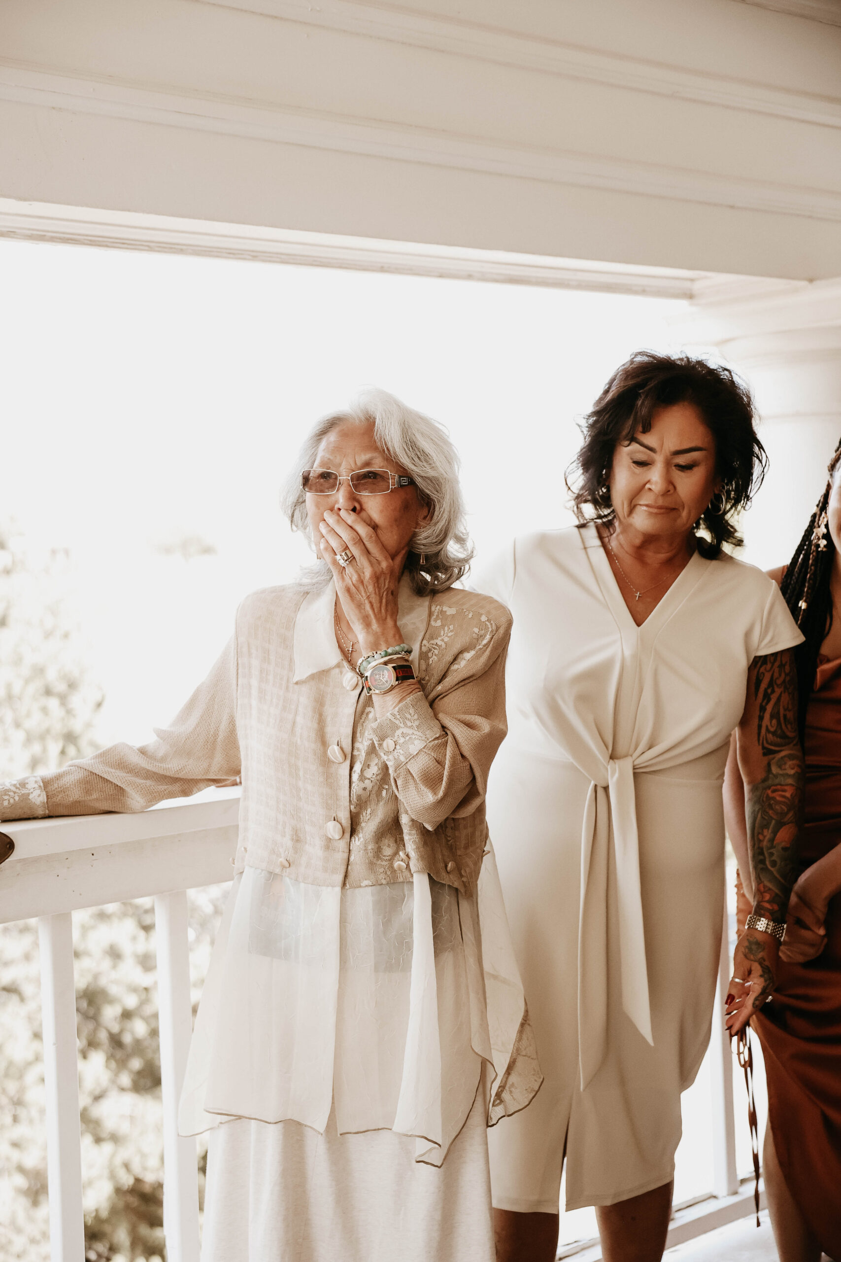 grandmas reaction to seeing the bride