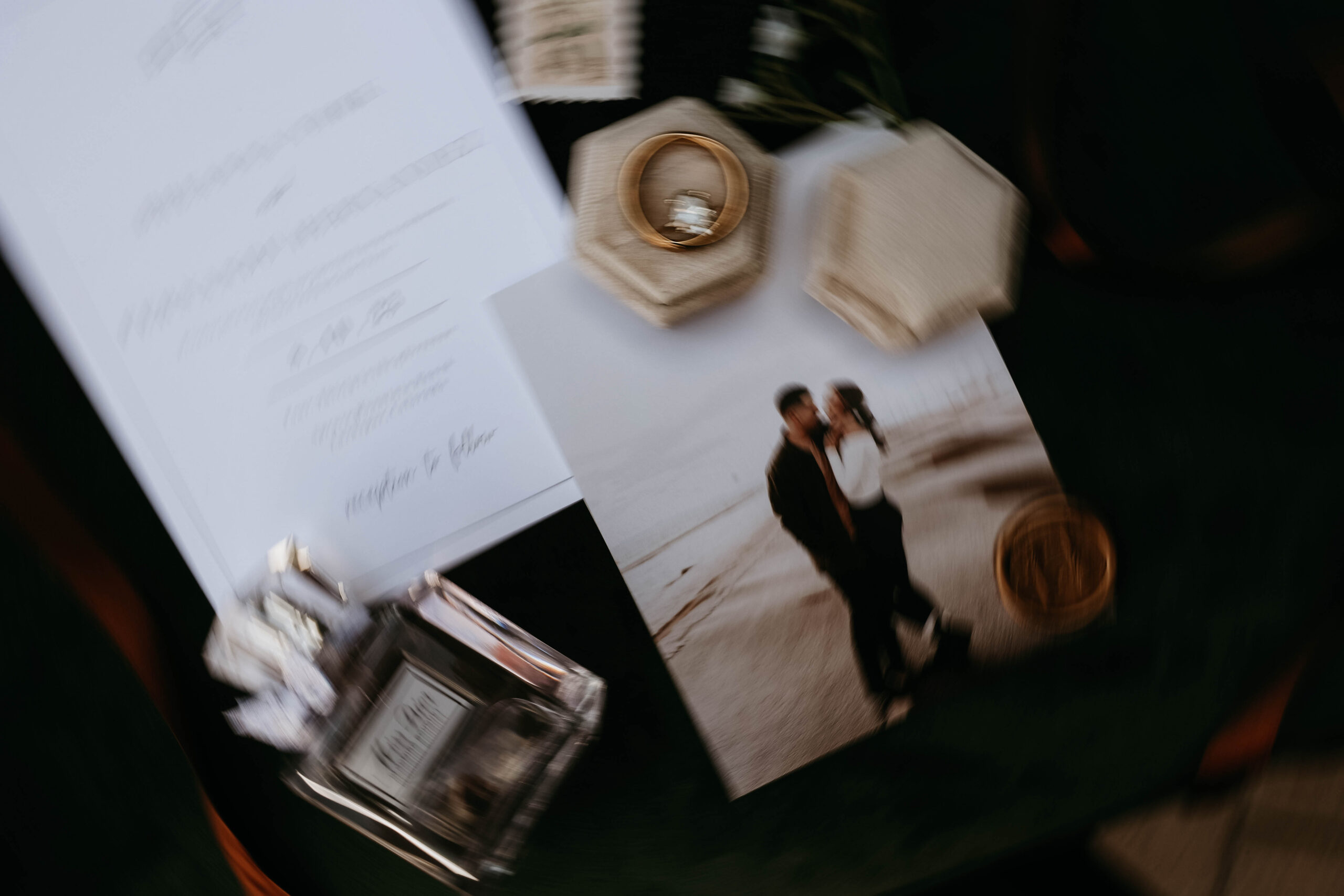blurry wedding detail photo for Spruce Mountain Ranch Wedding 