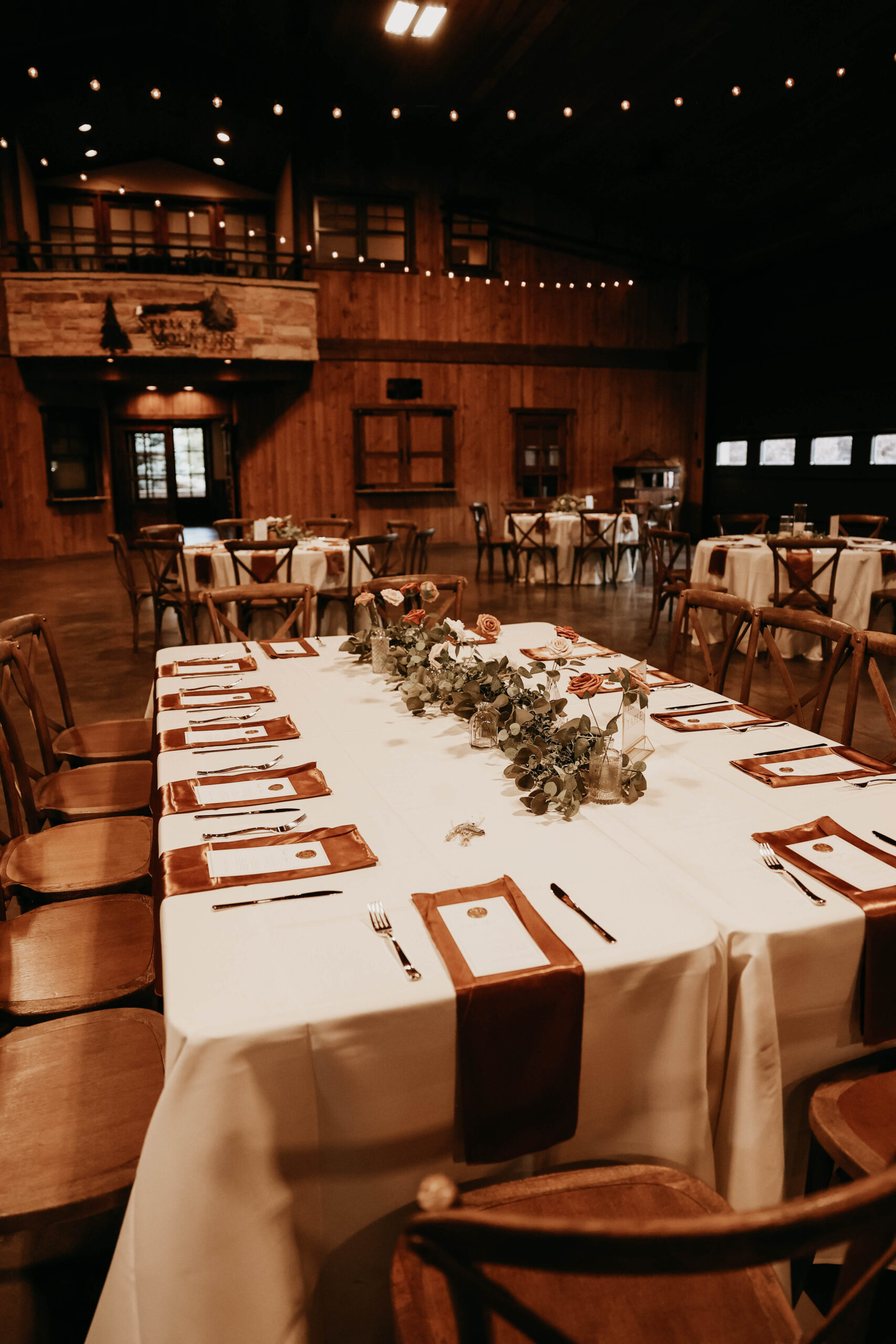 Spruce Mountain Ranch Wedding reception tables