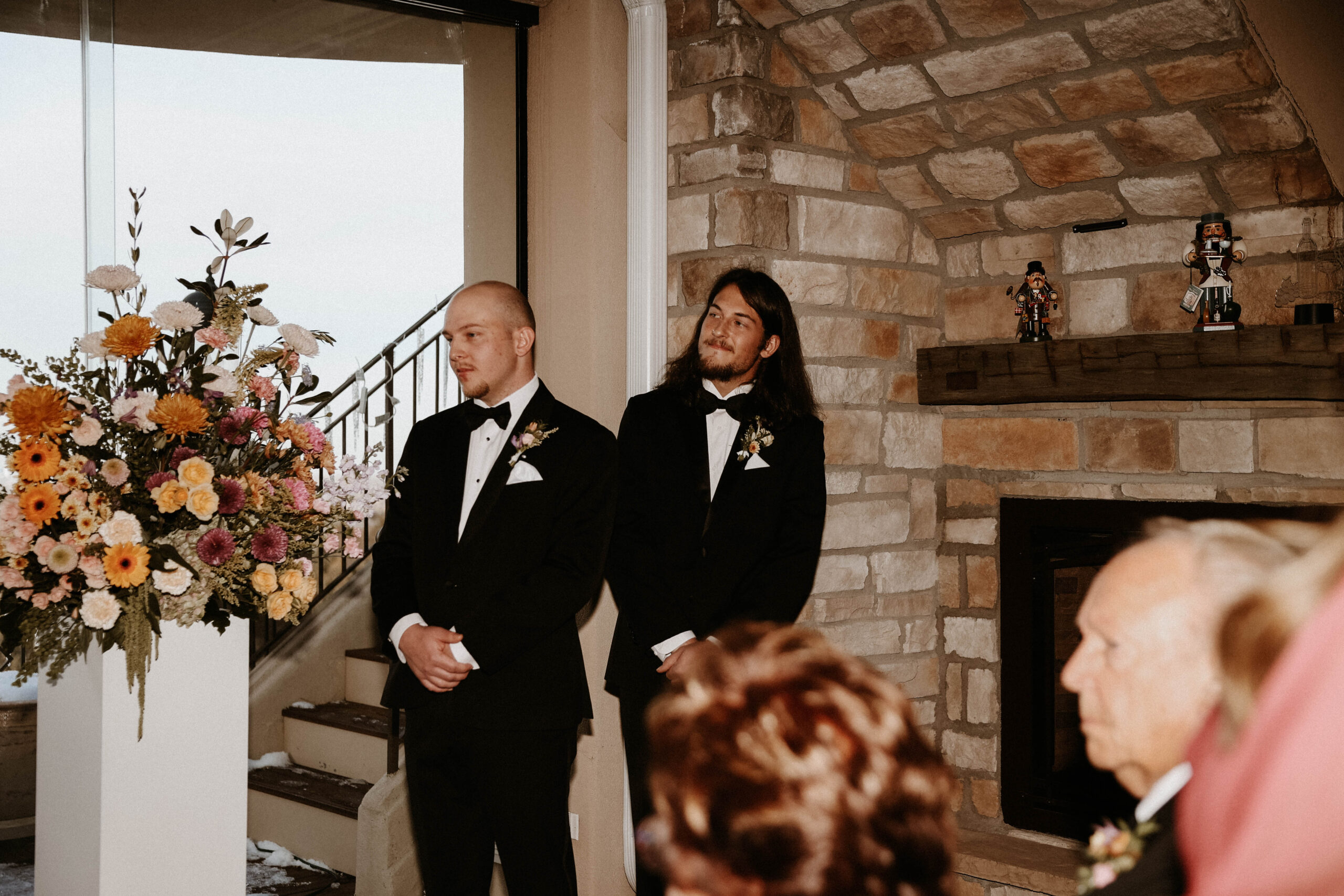 groomsmen at the Colorado micro wedding ceremony 