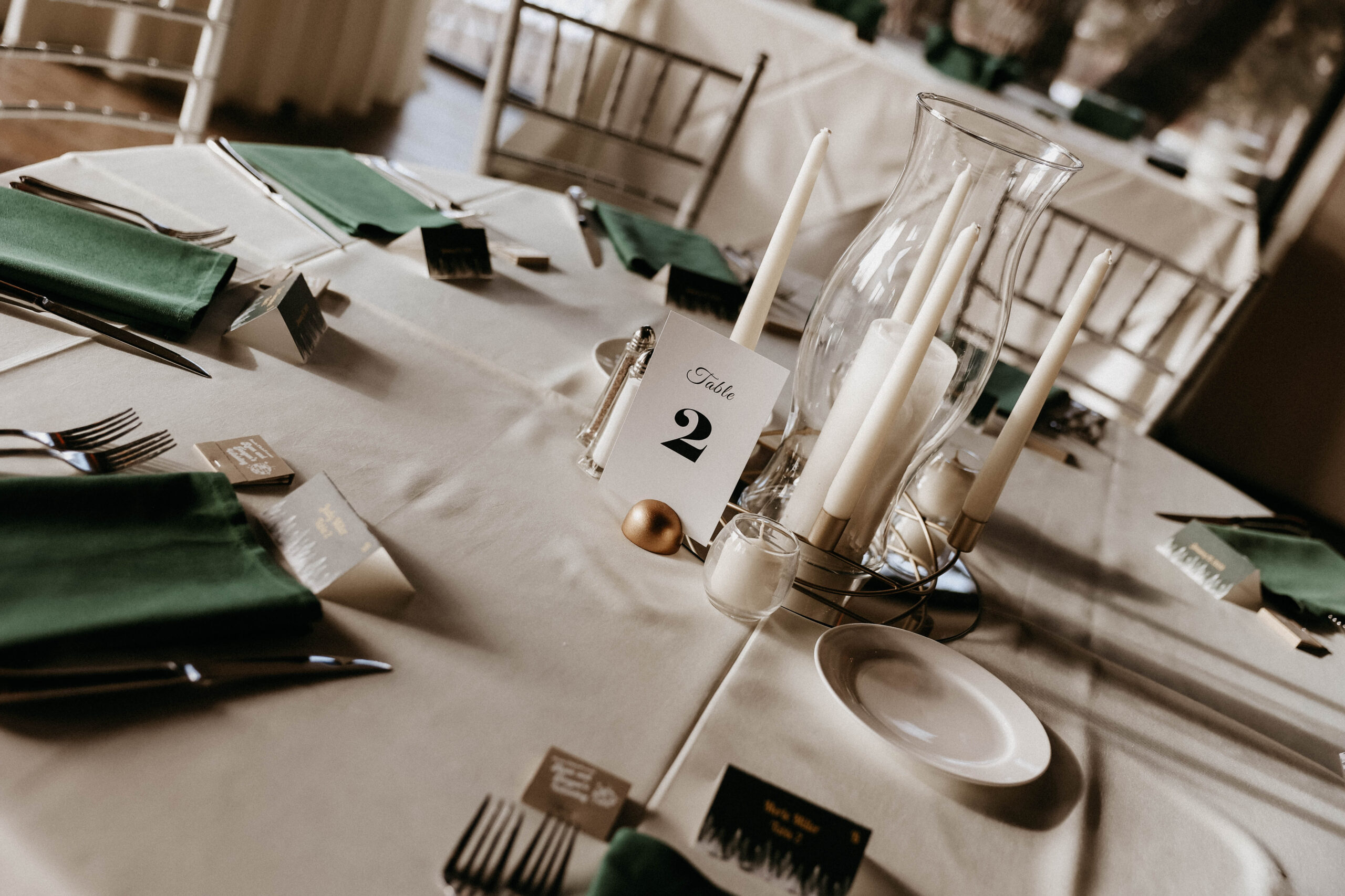Wellshire Event Center Wedding reception table decor