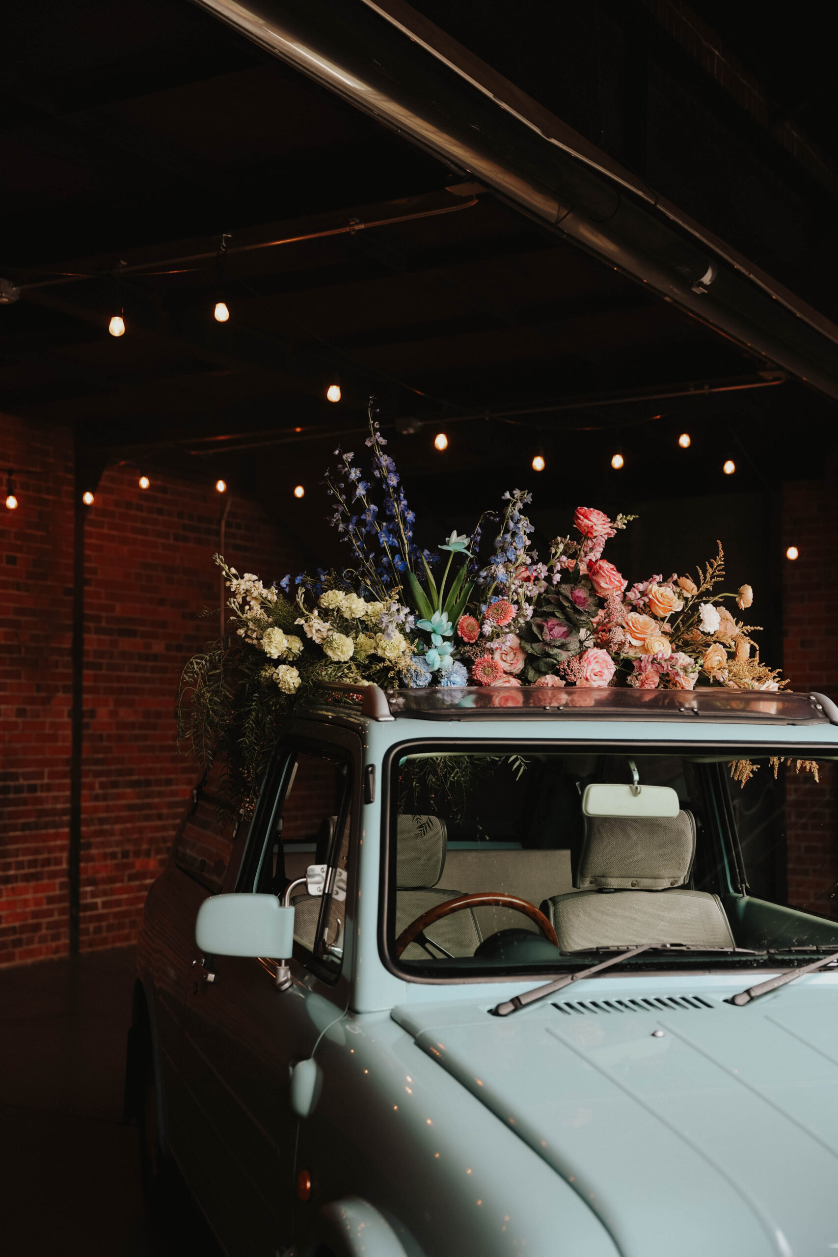 a car styles with colorful florals 
