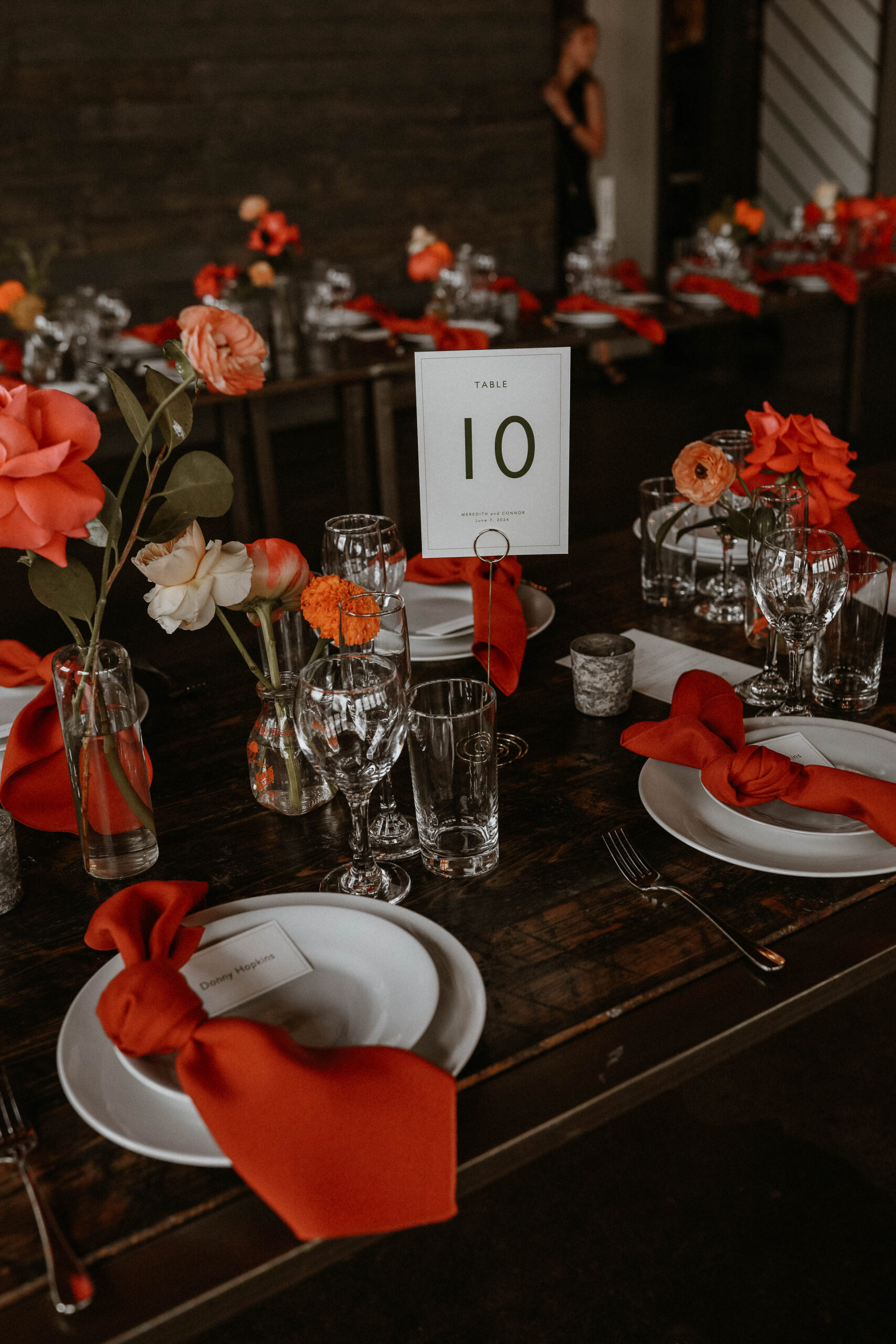 wedding reception table design and numbers 