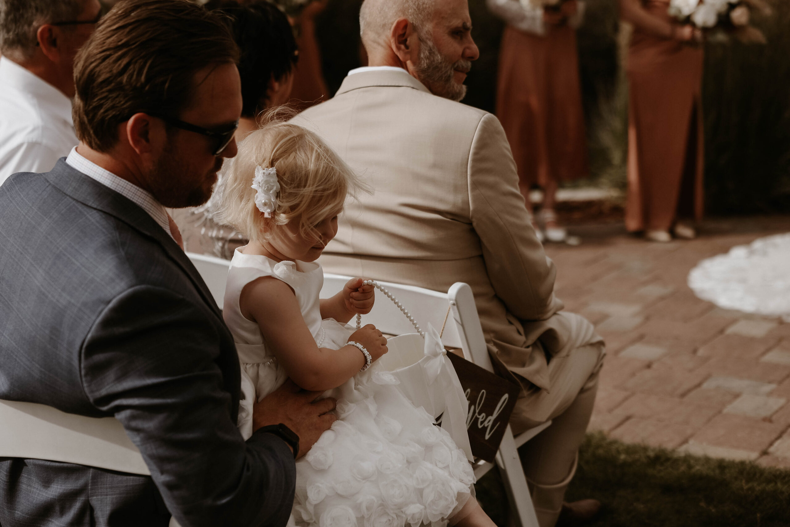 wedding guests during ceremony 