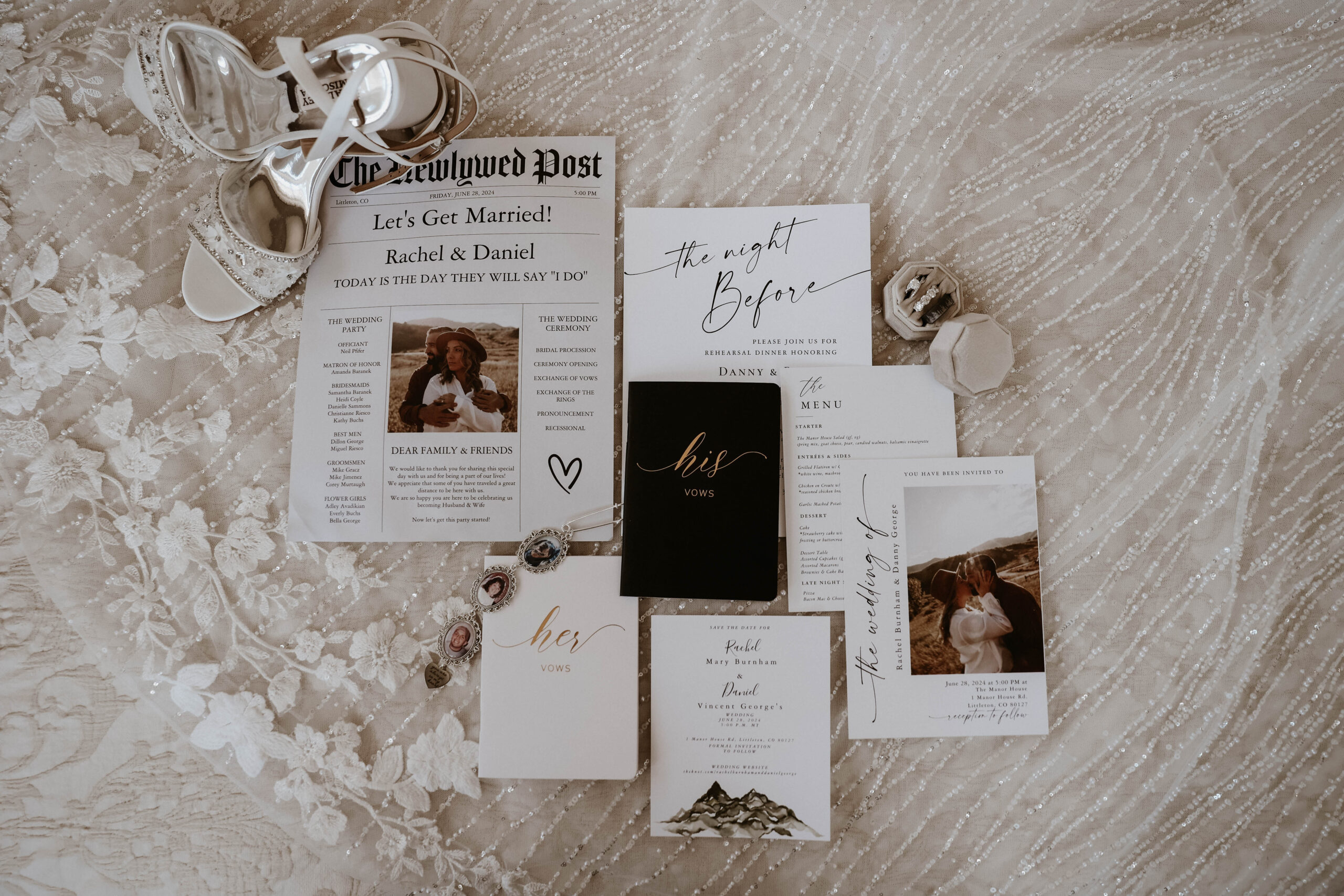 wedding flat lay 