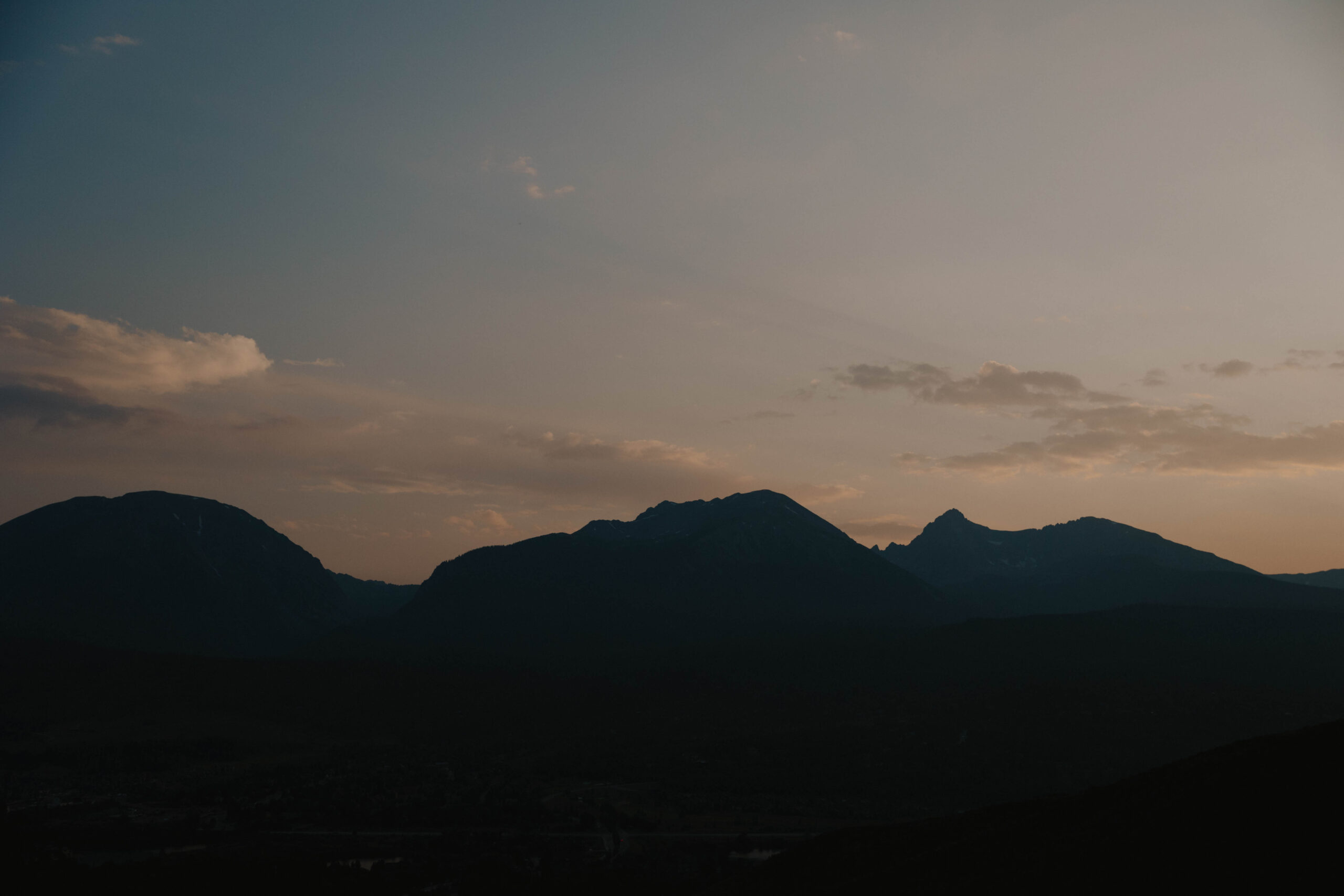 the view from the balcony during their Colorado micro wedding