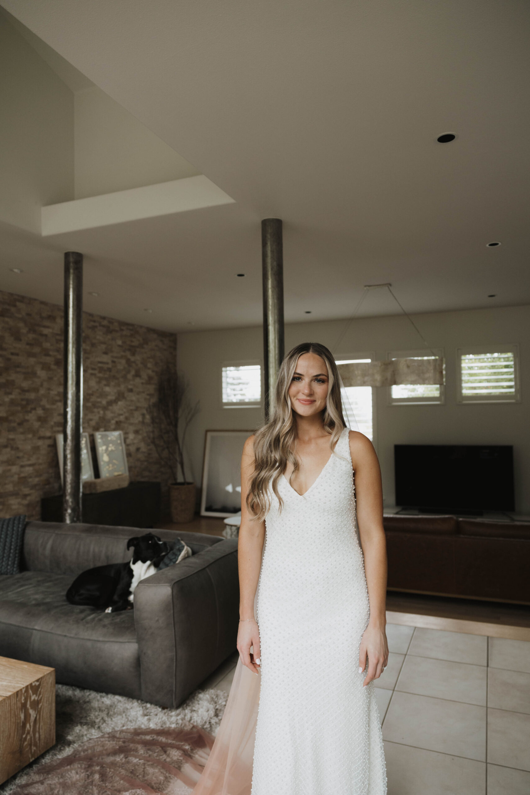 bride in her wedding dress