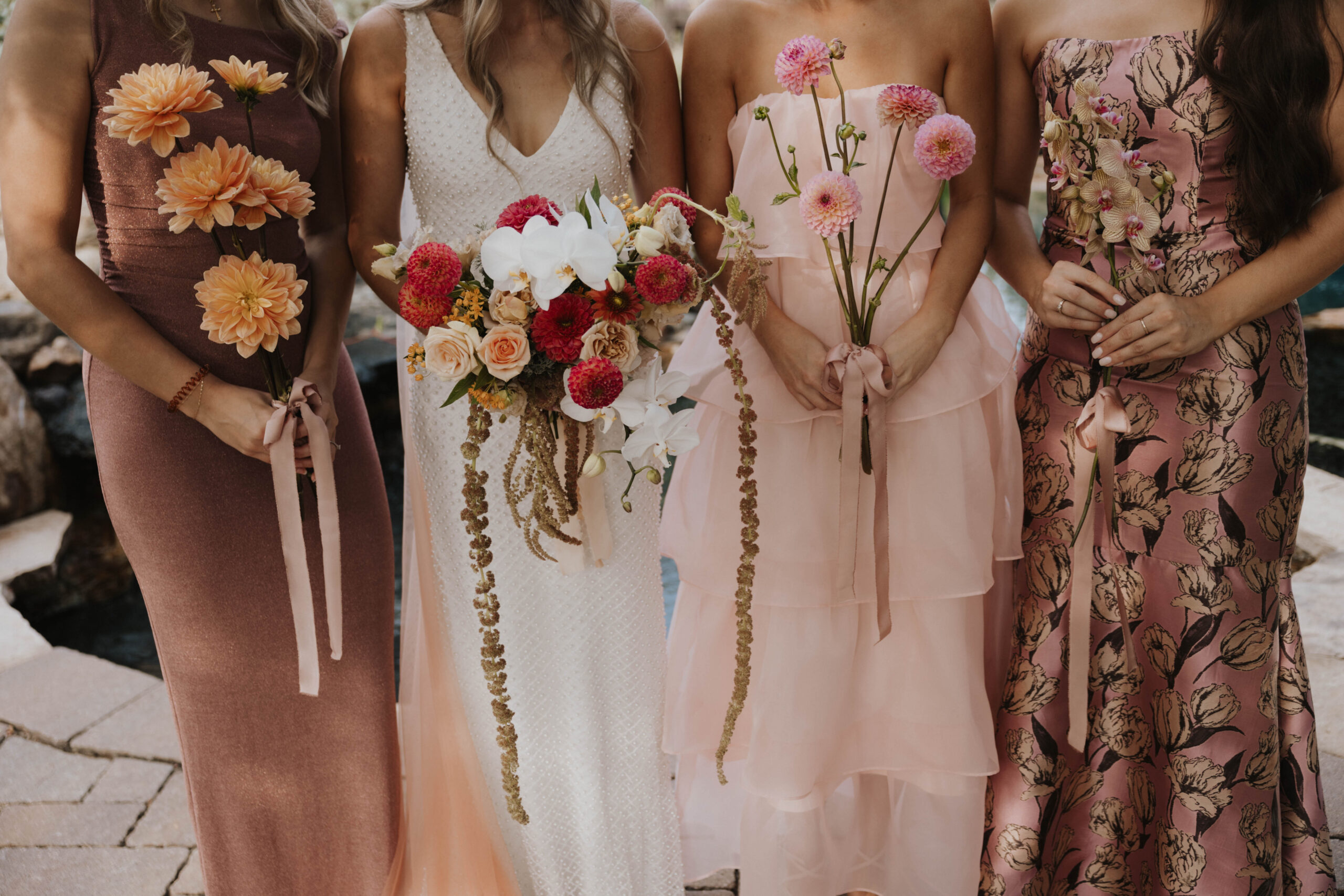 bride and bridesmaid bouquets 