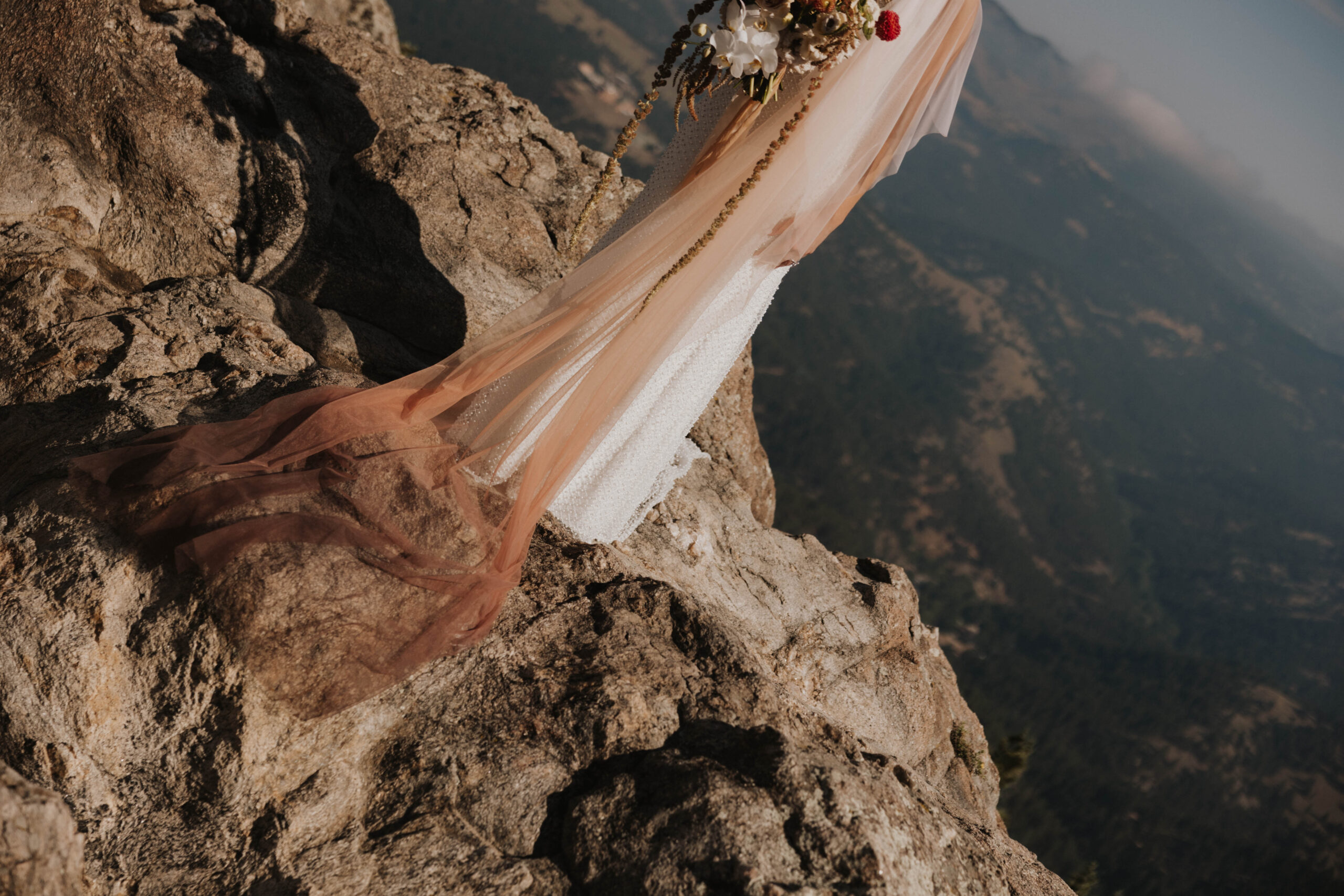 bride's pink veil 