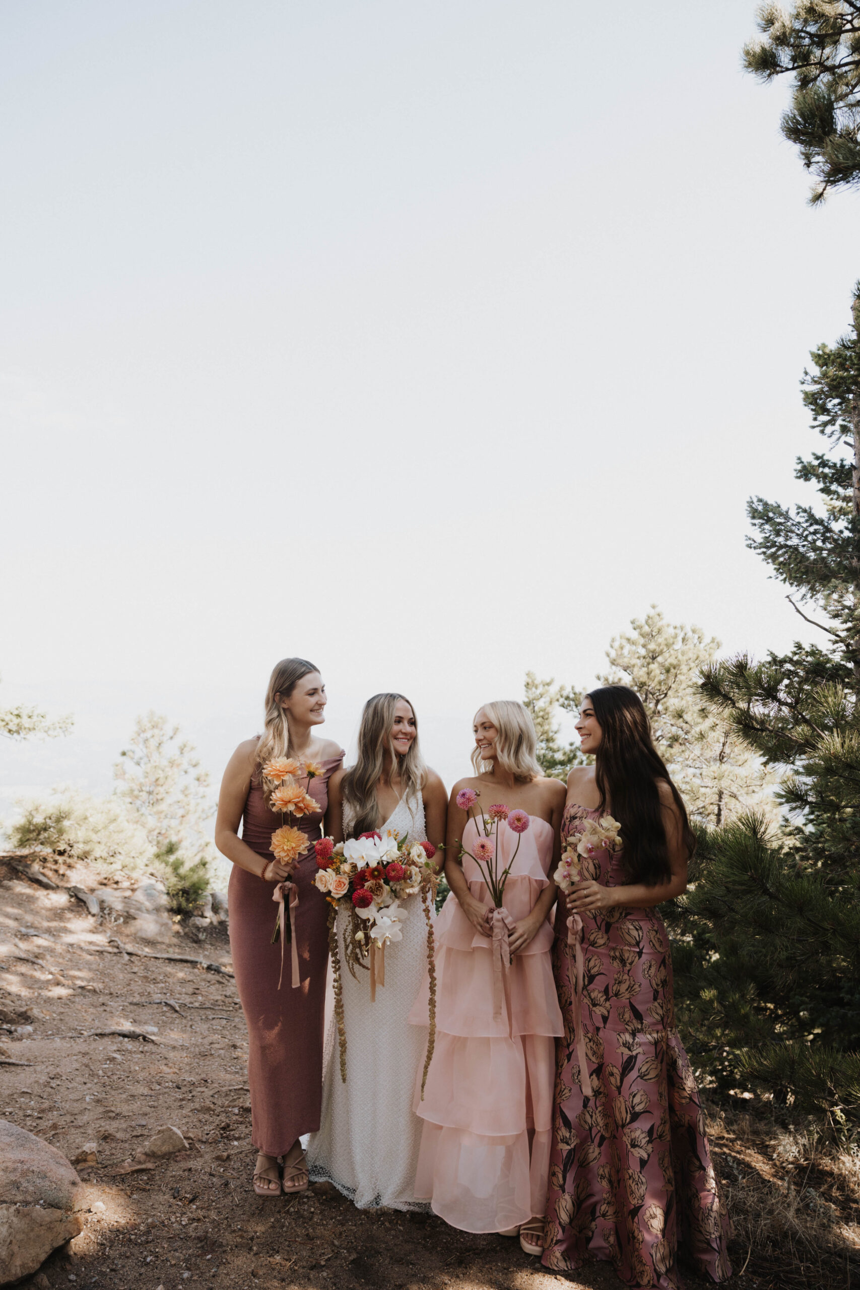 bride and bridesmaid photos 