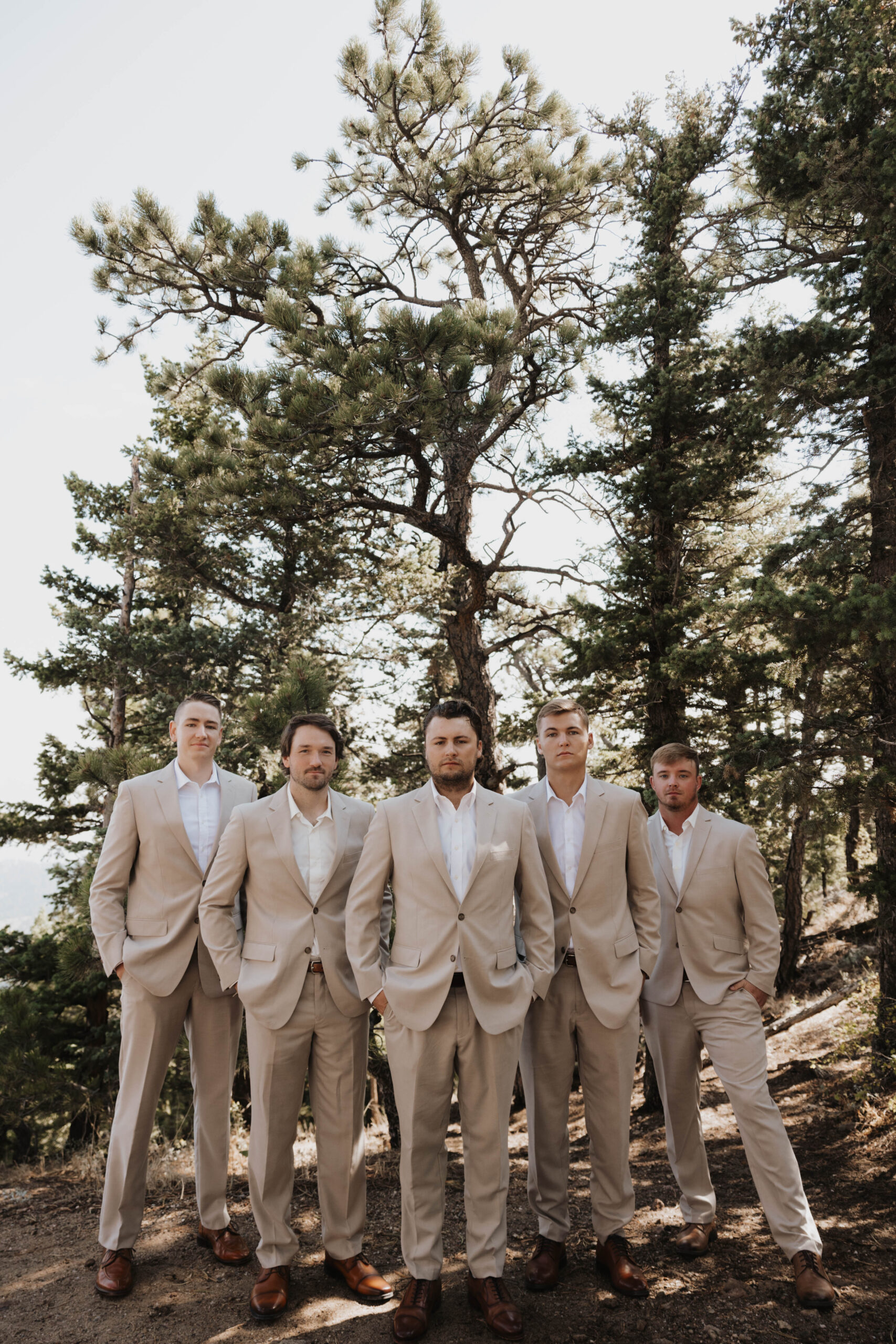 Boulder Colorado wedding groom and groomsmen portraits 