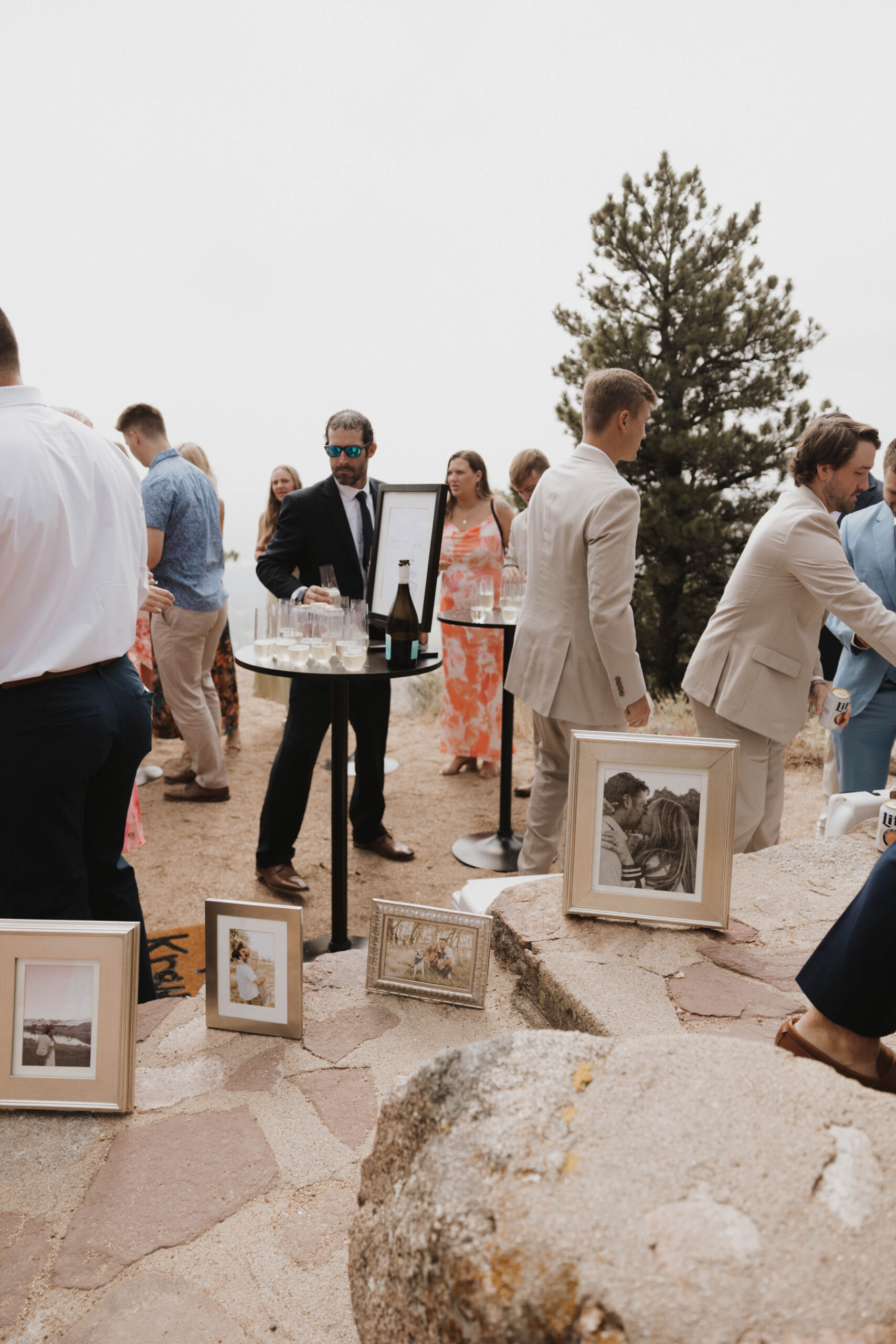 Boulder Colorado wedding ceremony photos of bride and groom 