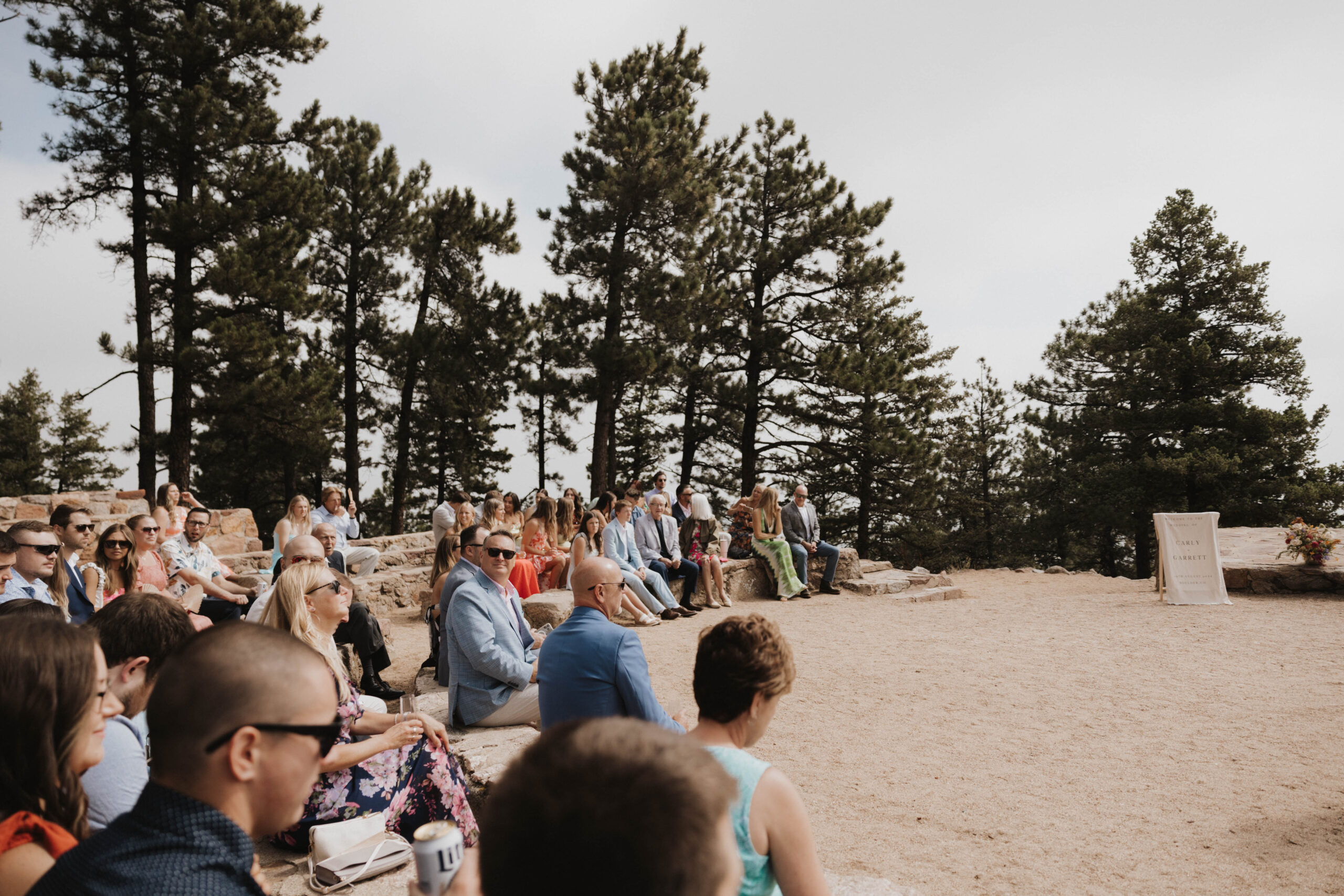 Boulder Colorado wedding ceremony guests 