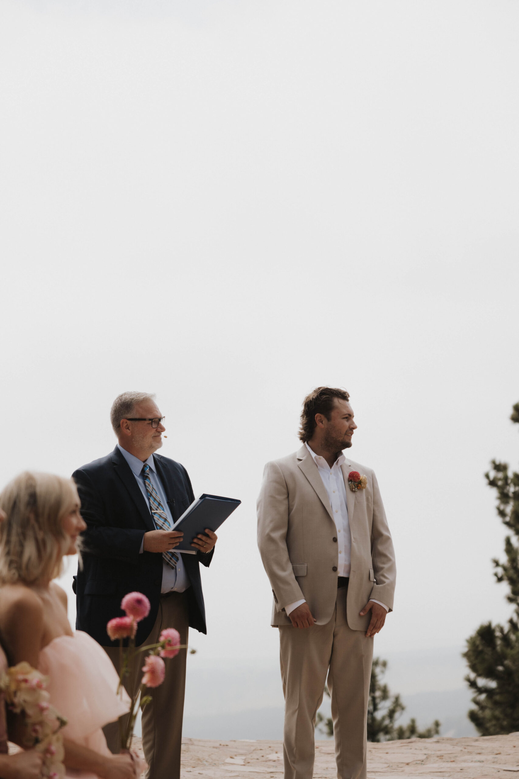 groom waiting at the altar for the bride 