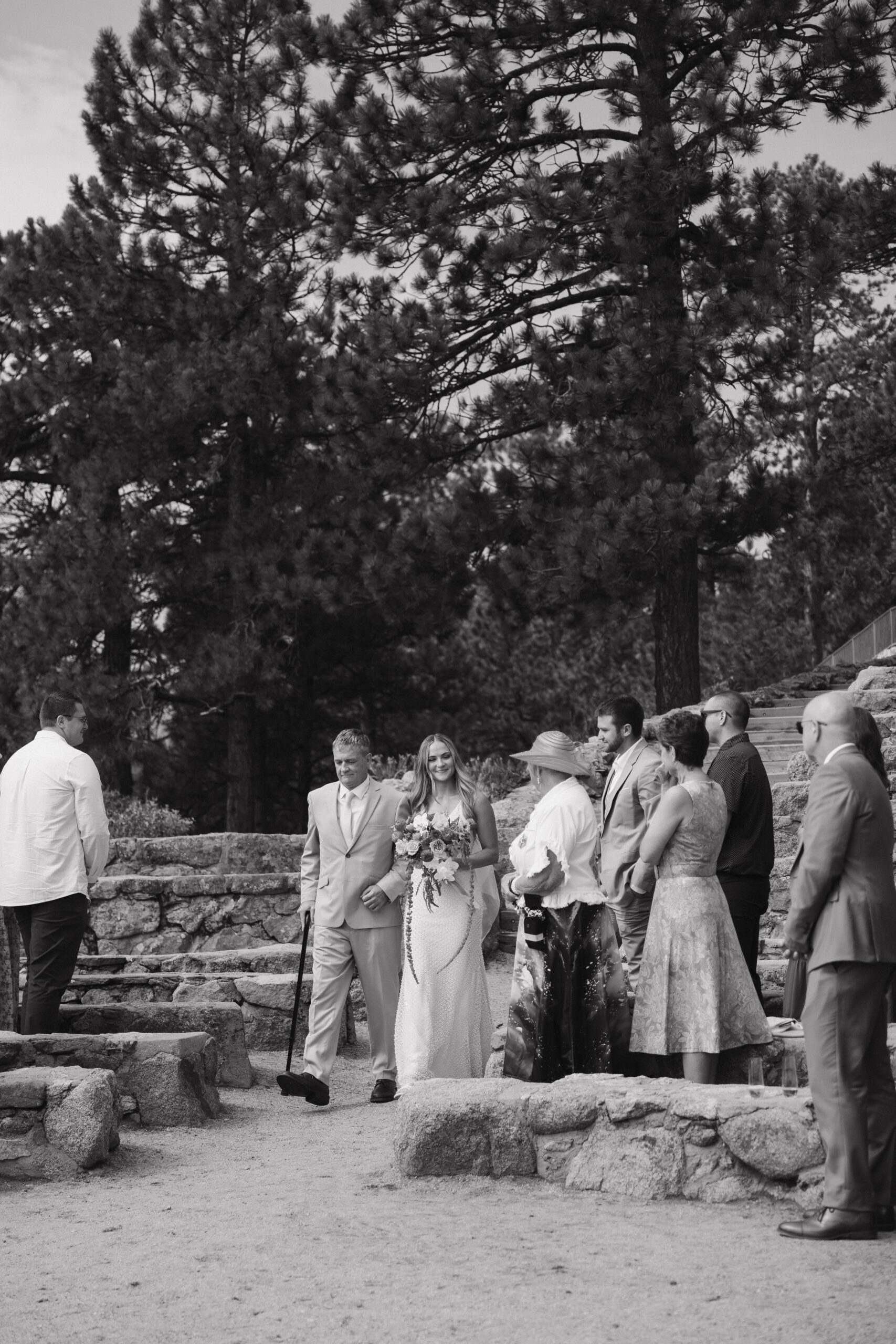 bride and groom walking down the aisle 