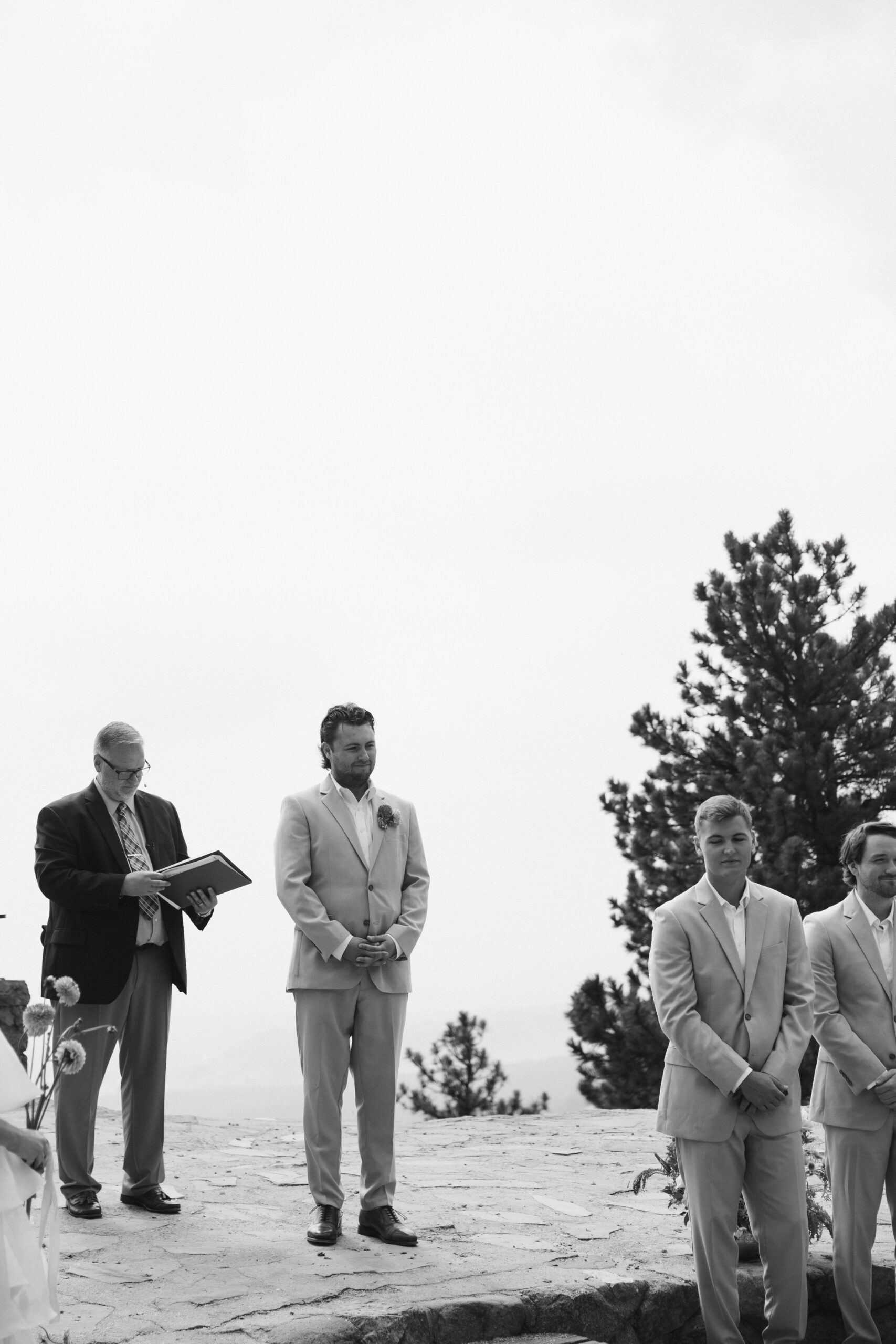 groom's reaction to bride walking down the aisle 