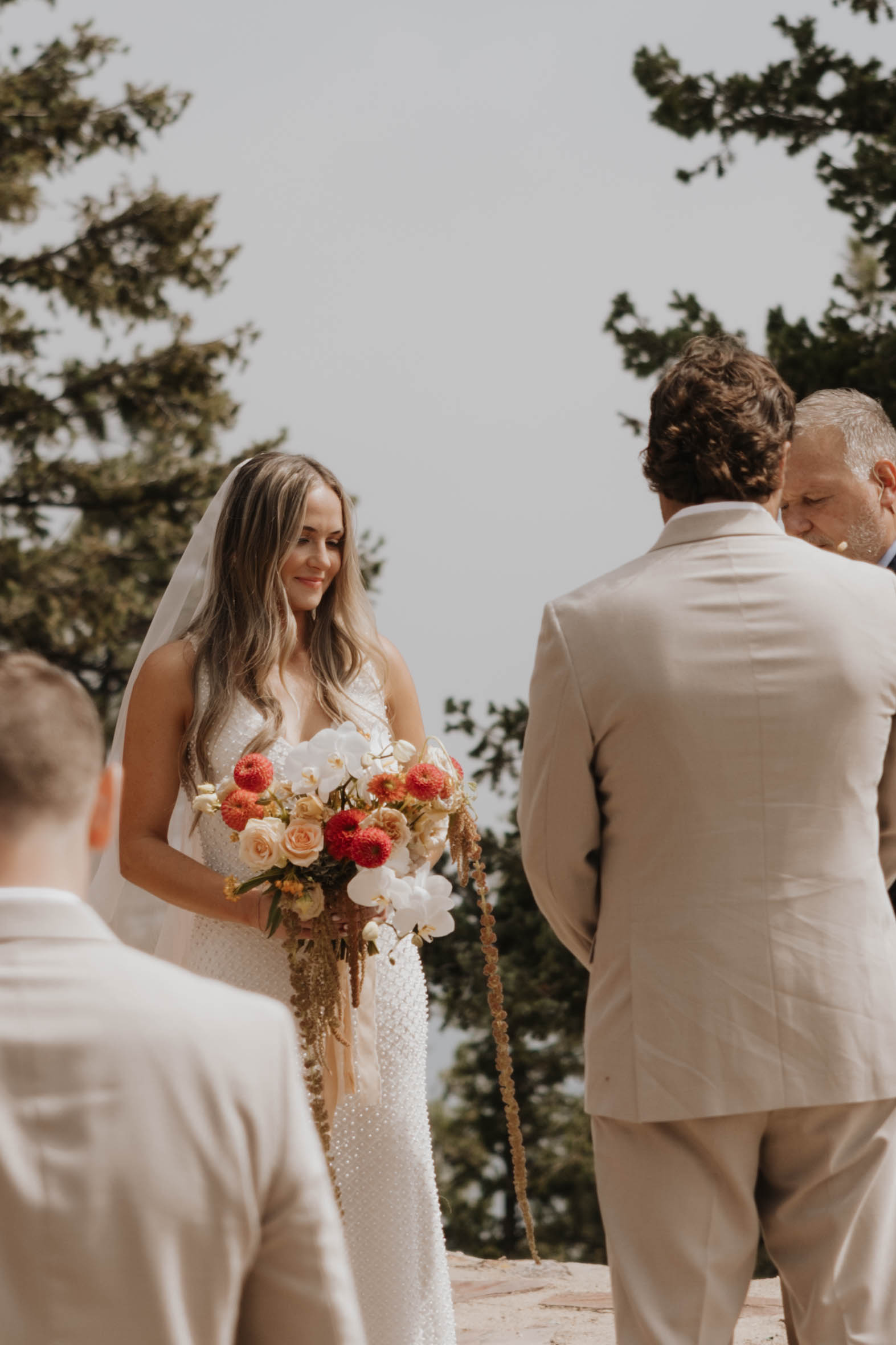 bride during the ceremony