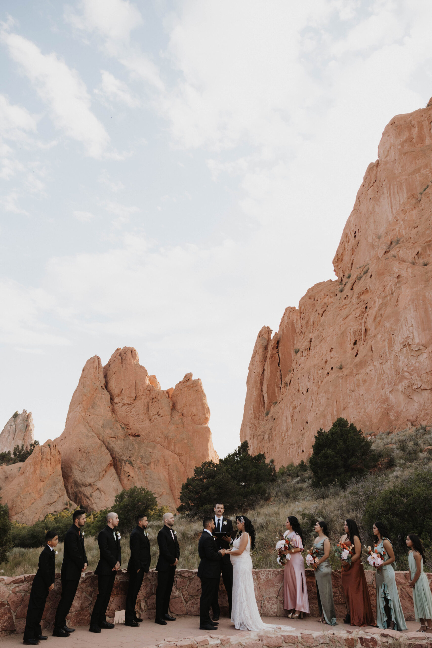 wedding ceremony at garden of the gods