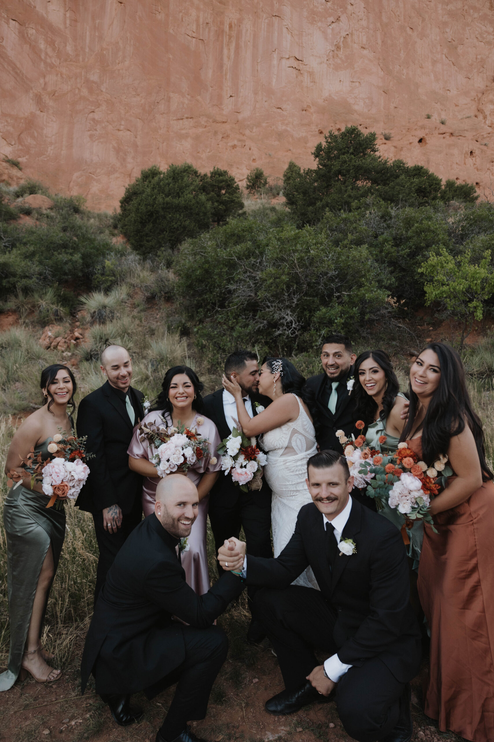 wedding part portrait for wedding at garden of the gods