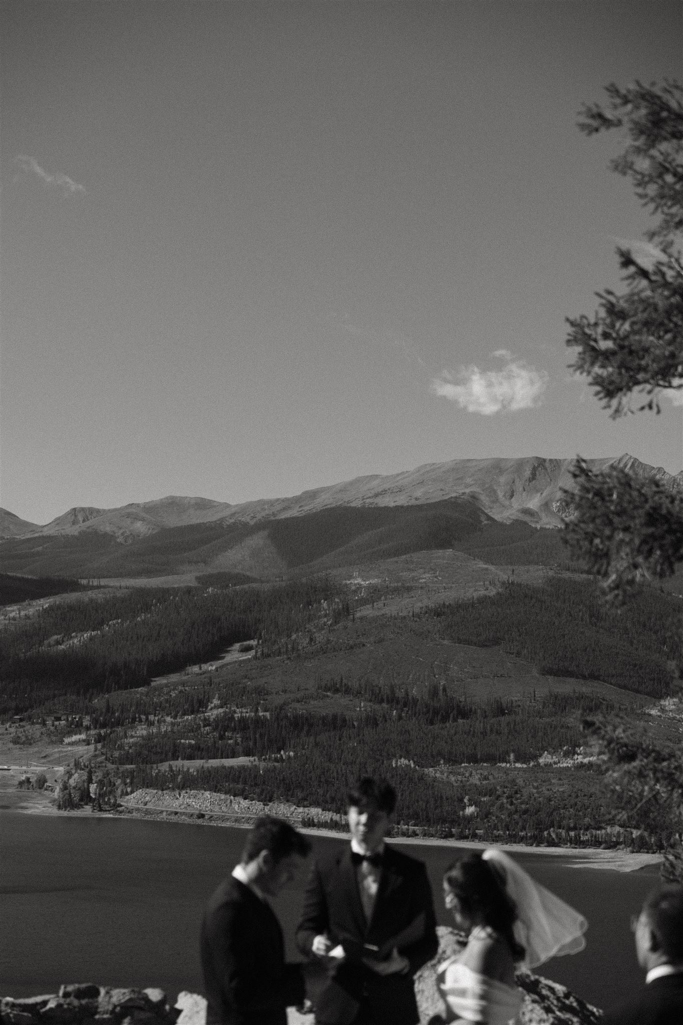 the mountian views at a Sapphire Point Elopement