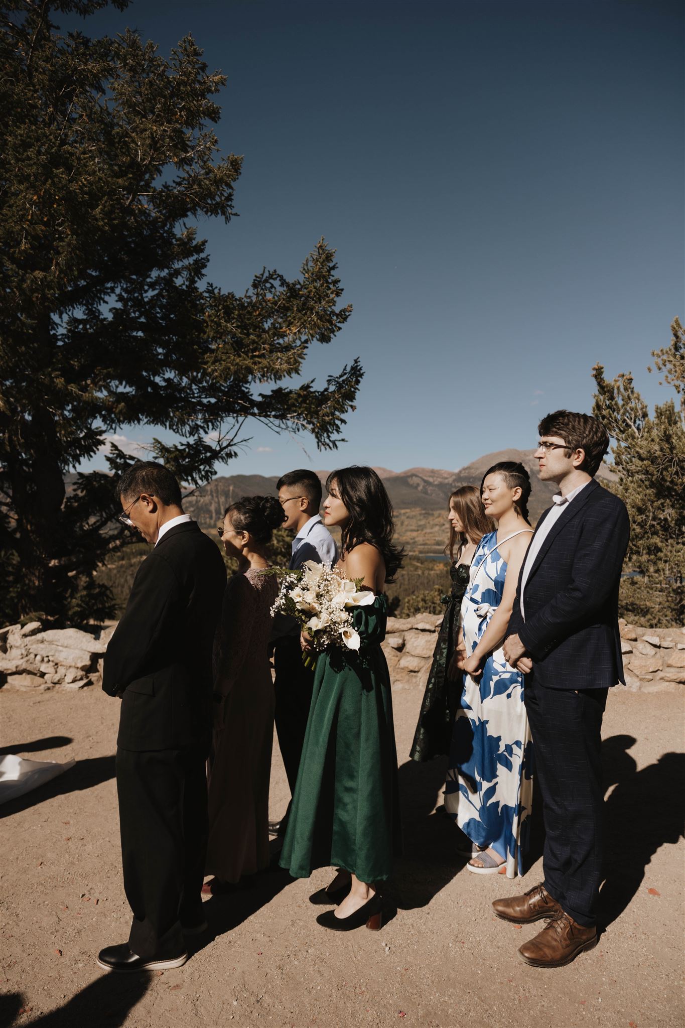 the guests at the Sapphire Point Elopement