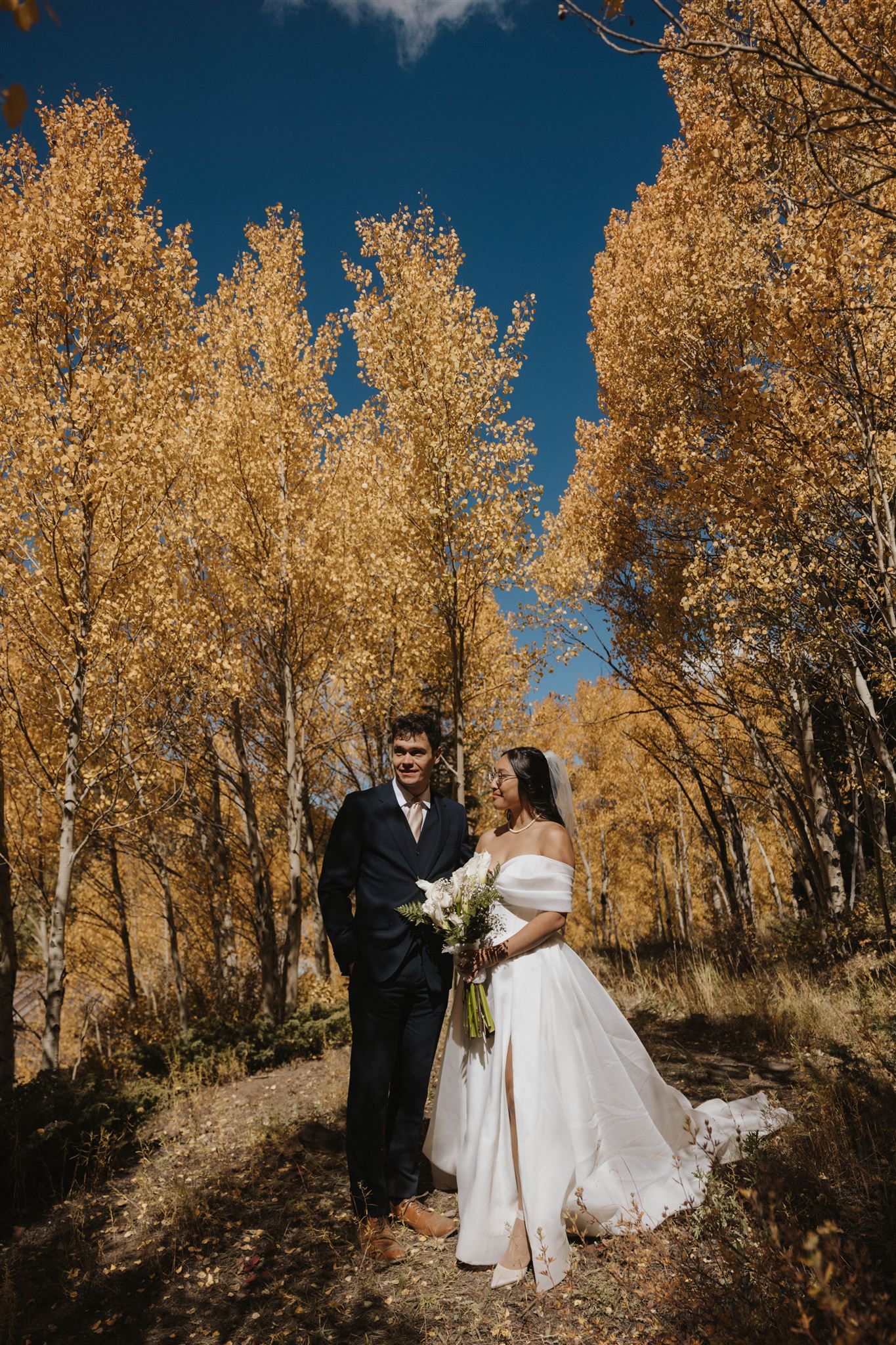 Sapphire Point Elopement bride and groom portraits 