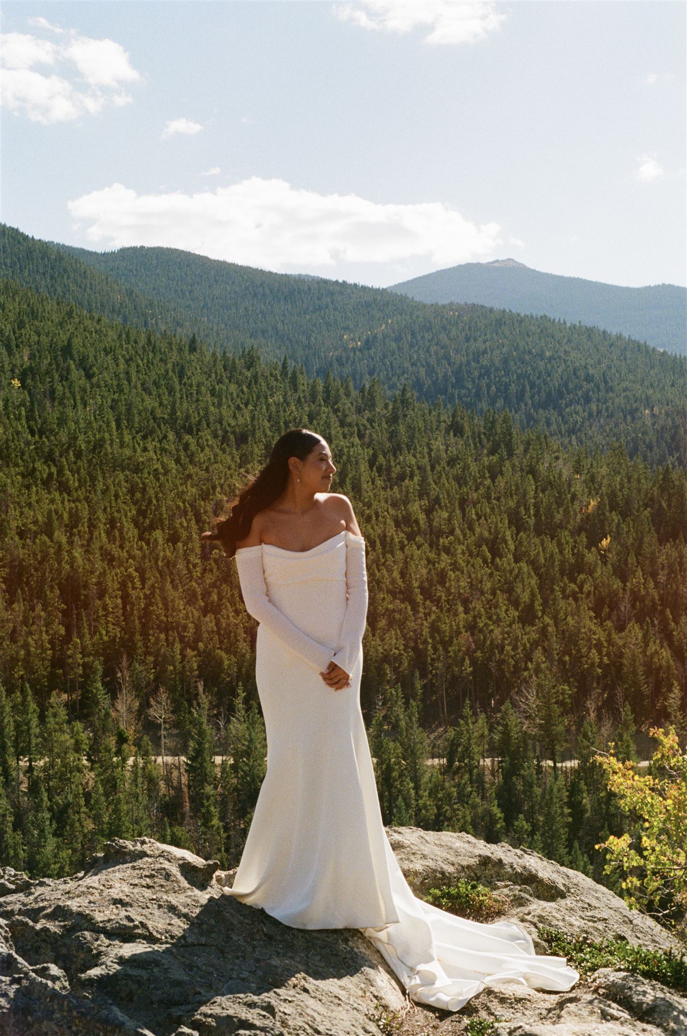 bridal portrait on film