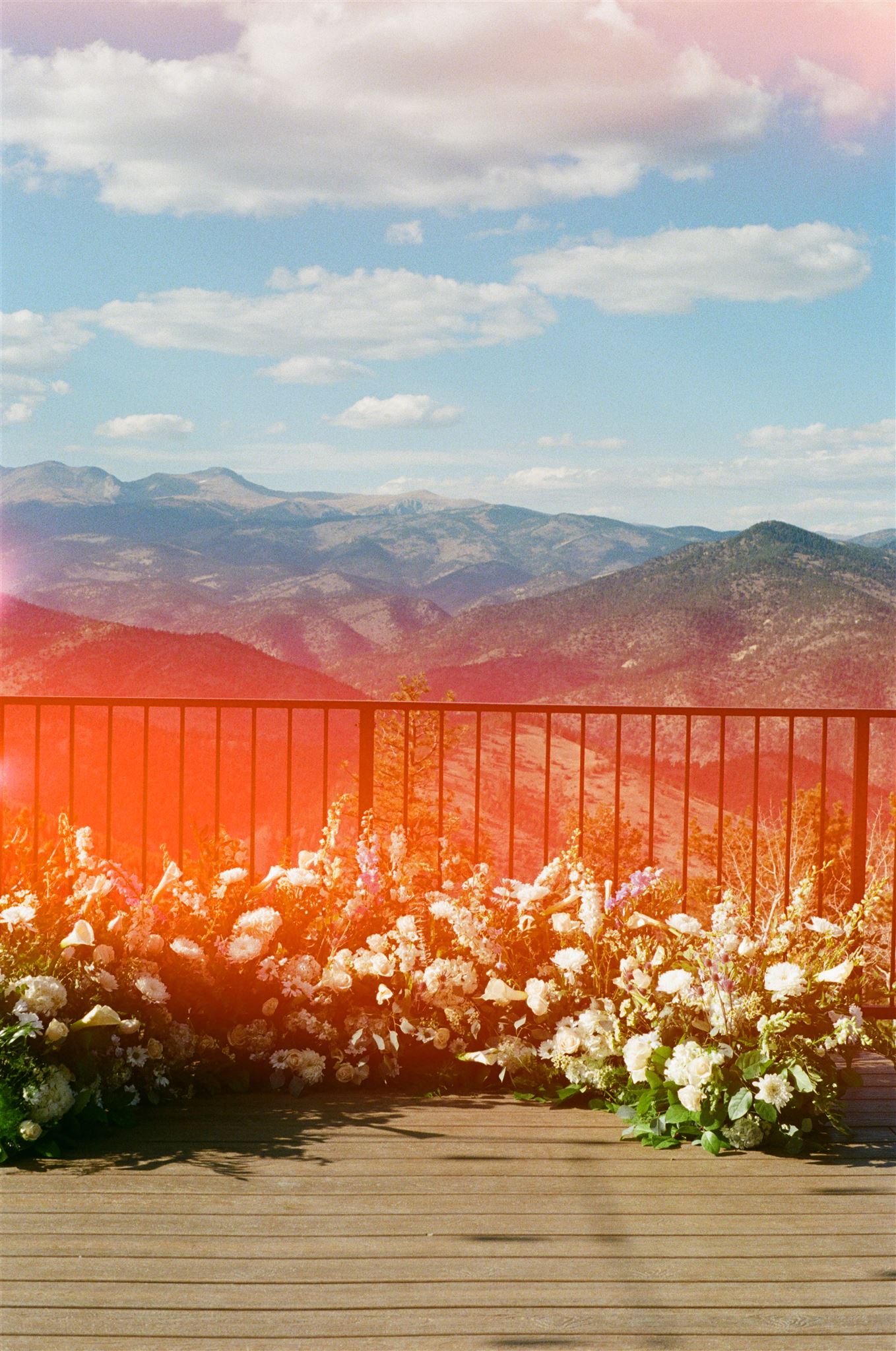 Luxury Micro Wedding ceremony backdrop on film 