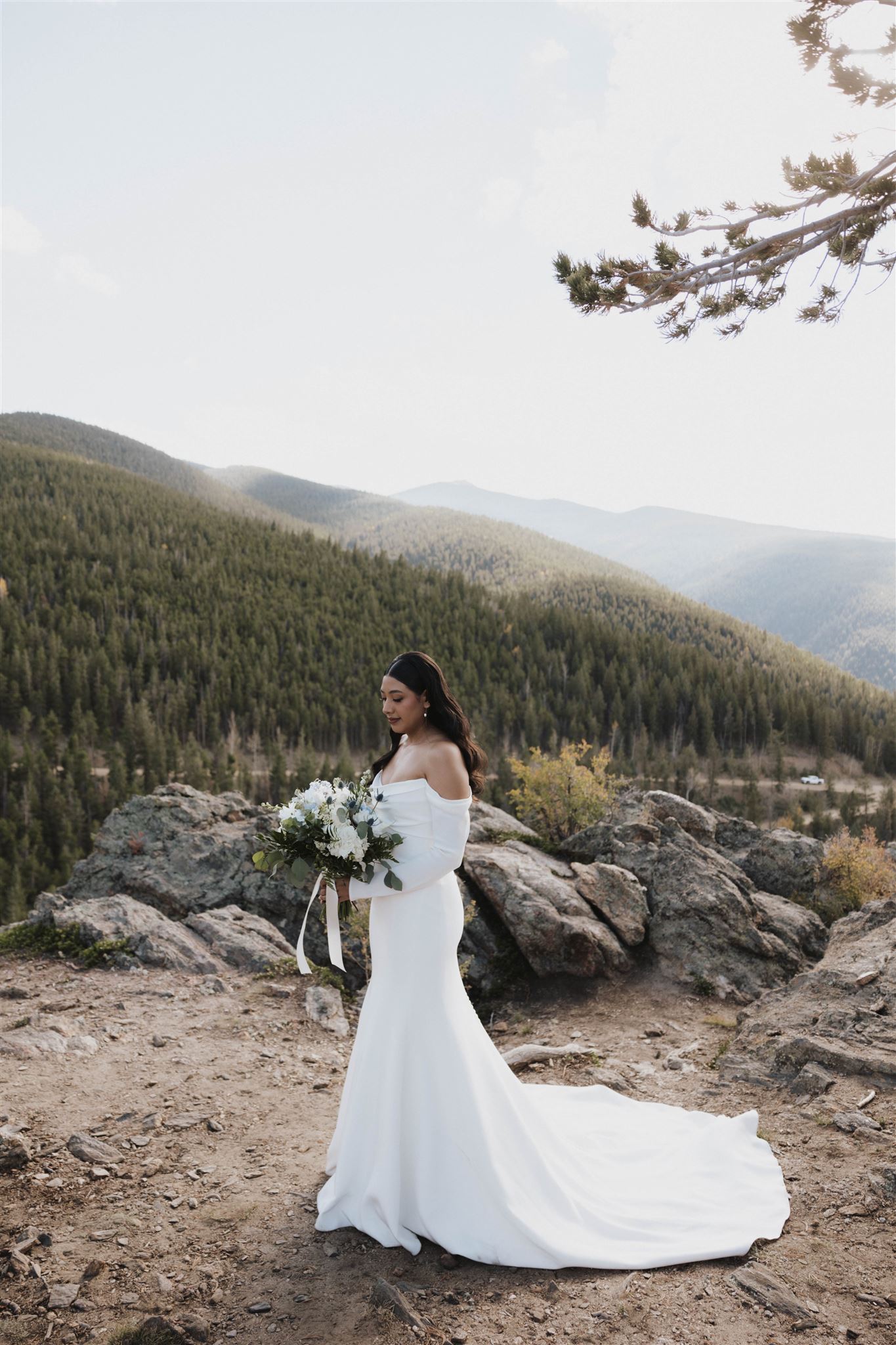 outdoor bridal portrait at Luxury Micro Wedding