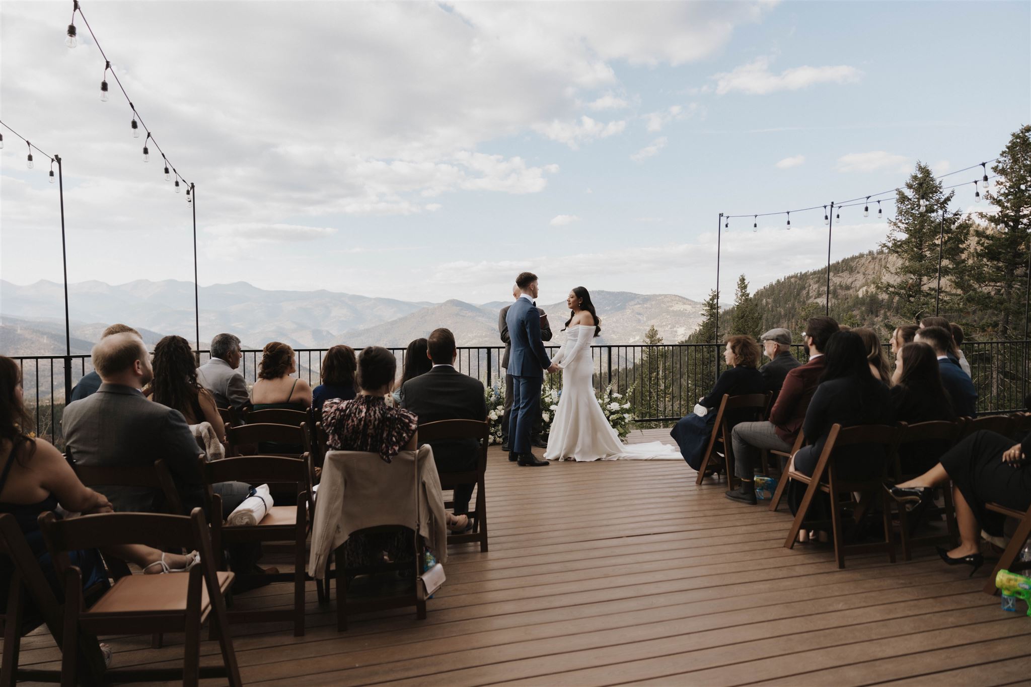 bride and groom at Luxury Micro Wedding ceremony 