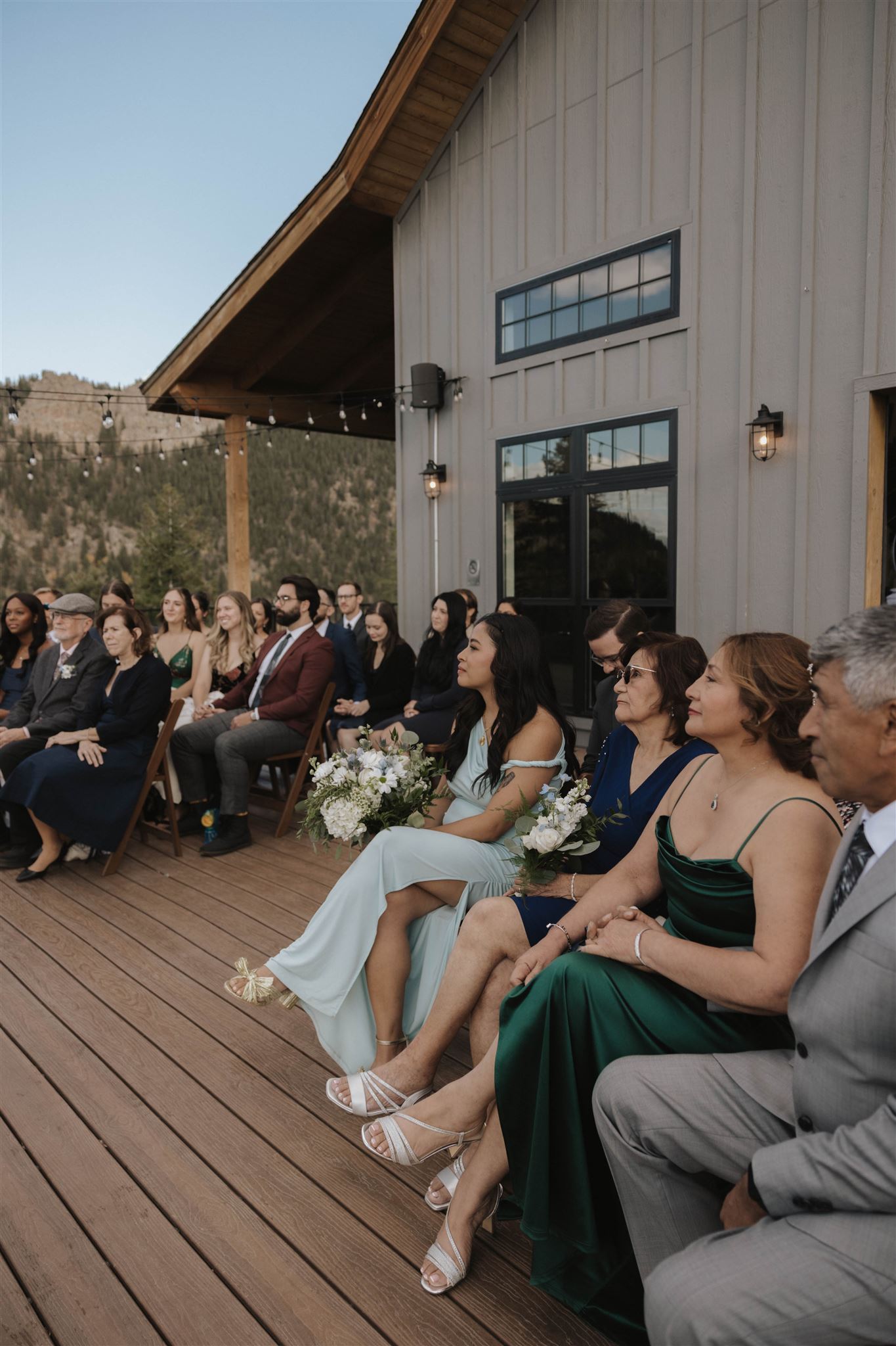 Luxury Micro Wedding guests during the ceremony