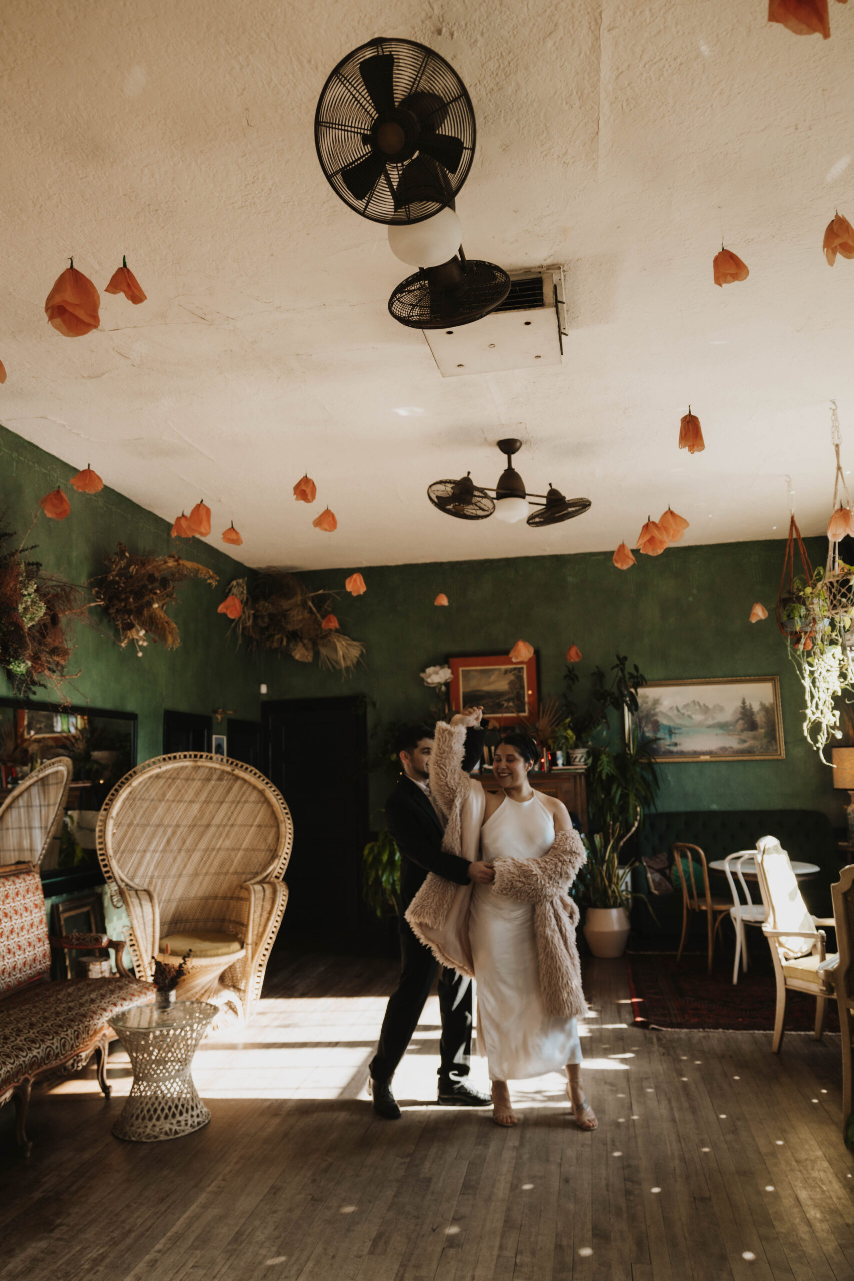 a couple dancing in the bar where they first met 