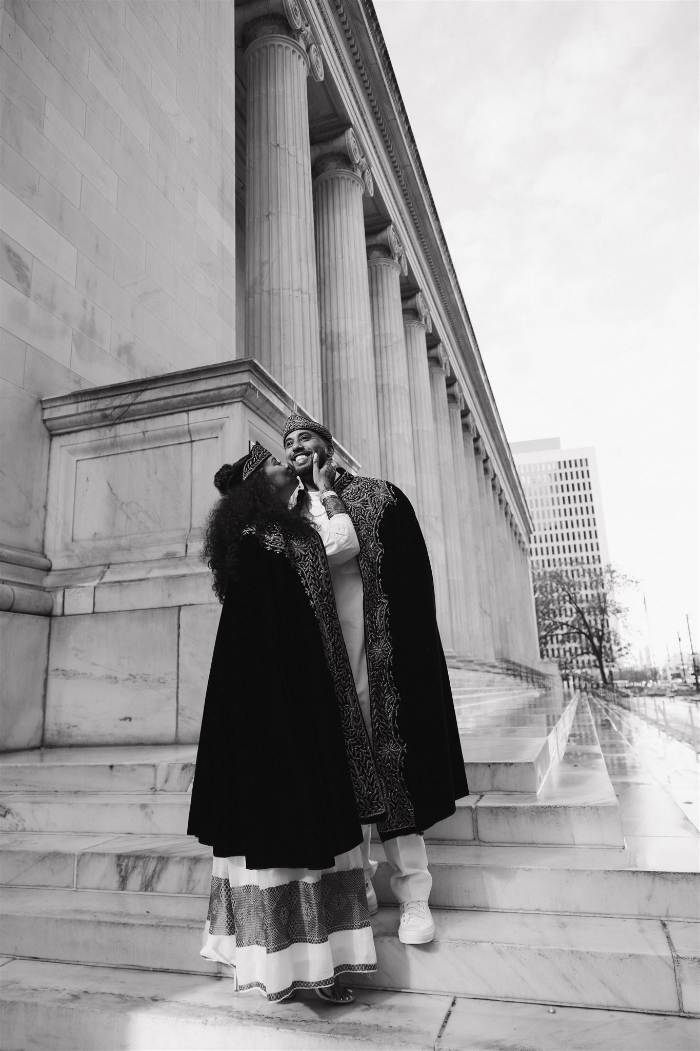 candid engagement photos in downtown Denver 